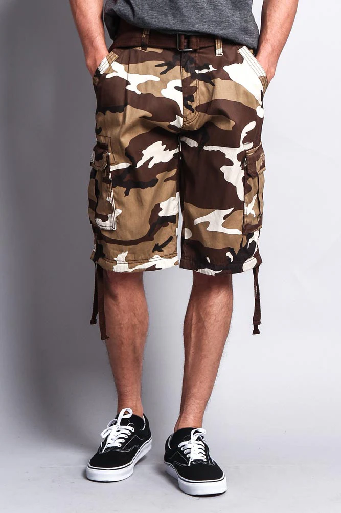 Camo Ripstop Belted Cargo Shorts - Image 10