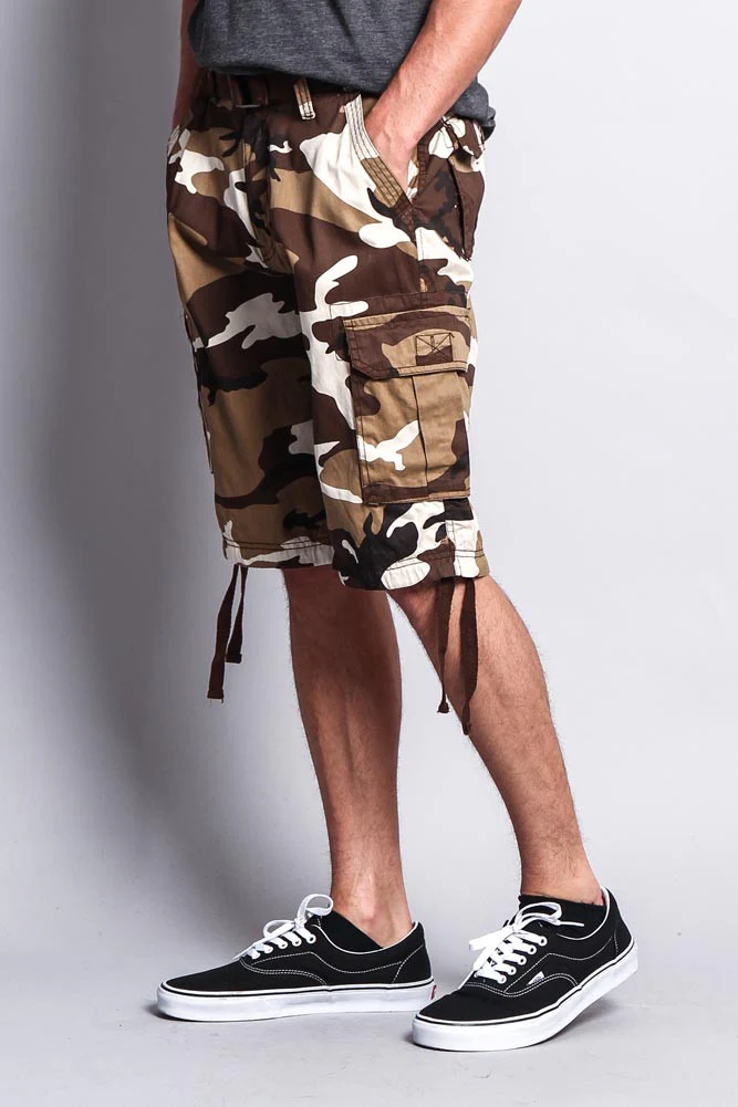 Camo Ripstop Belted Cargo Shorts - Image 11