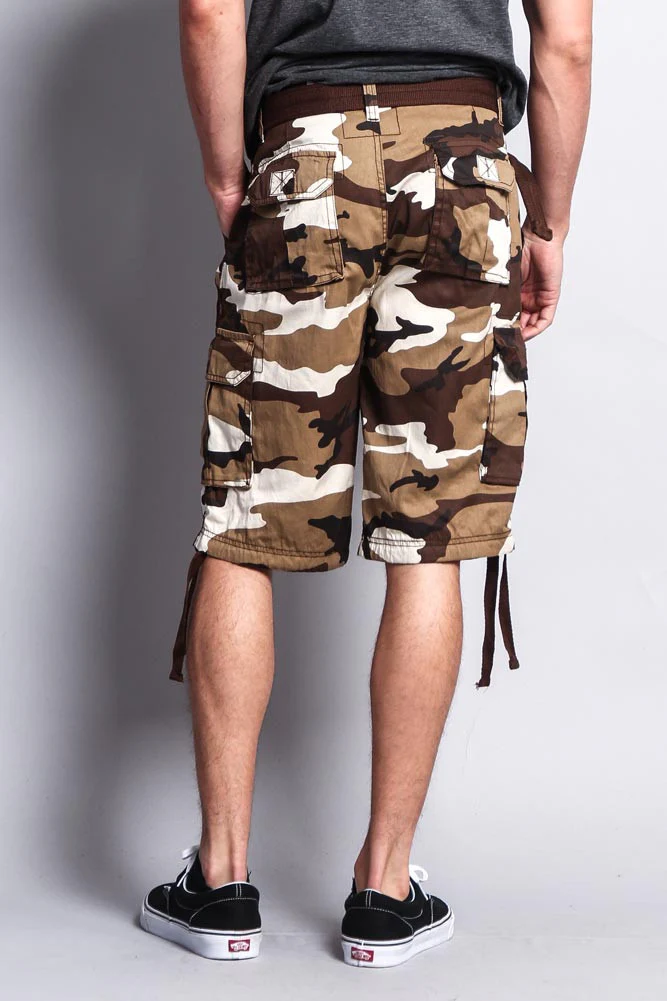 Camo Ripstop Belted Cargo Shorts - Image 12