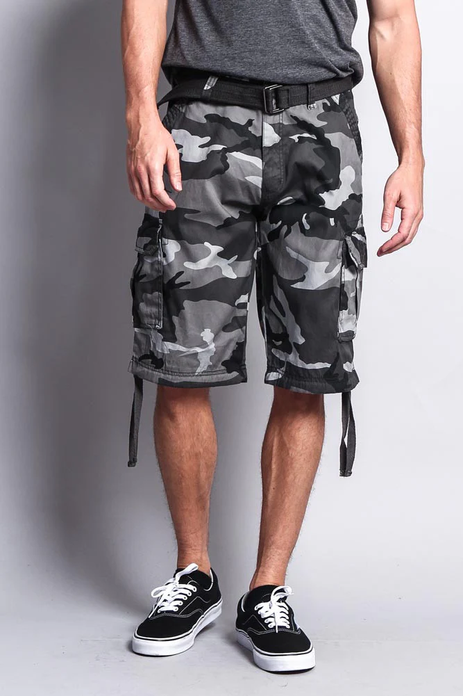 Camo Ripstop Belted Cargo Shorts - Image 14