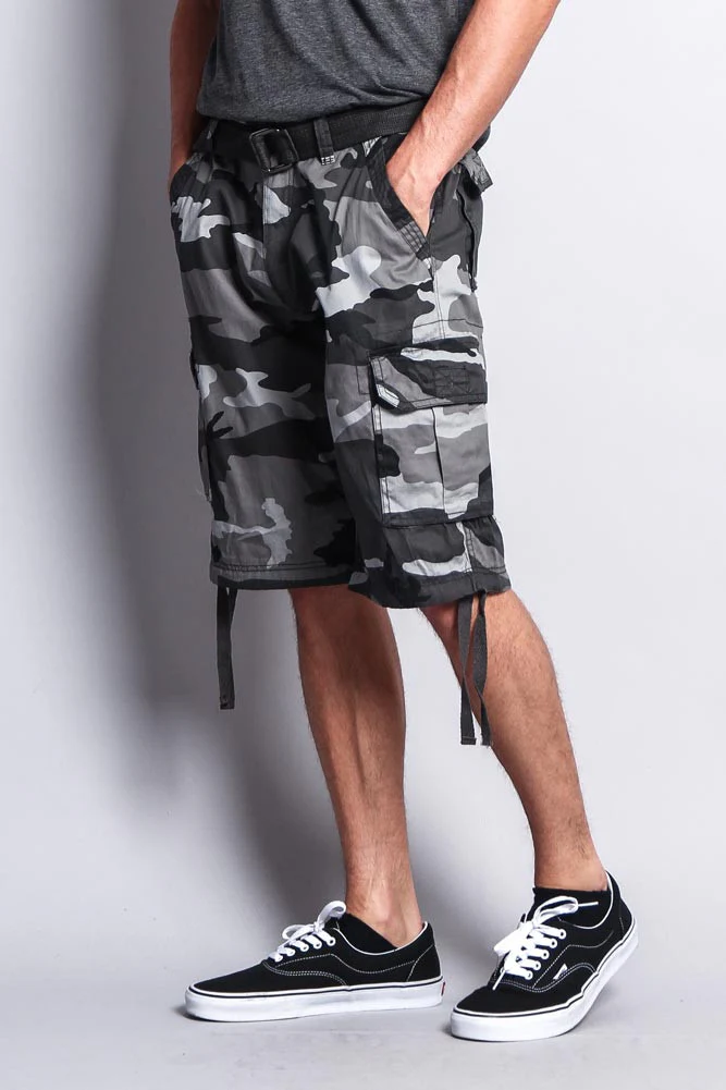 Camo Ripstop Belted Cargo Shorts - Image 15