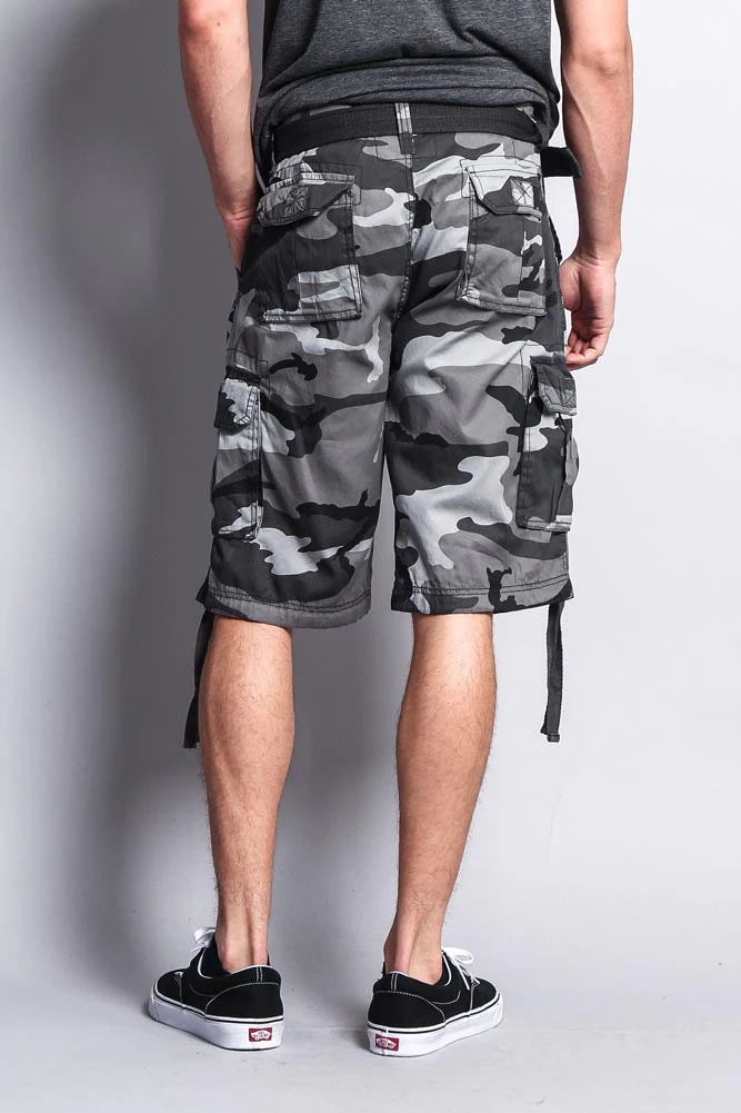 Camo Ripstop Belted Cargo Shorts - Image 16