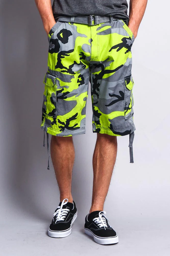 Camo Ripstop Belted Cargo Shorts - Image 18