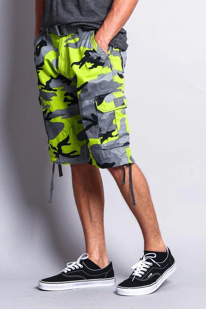 Camo Ripstop Belted Cargo Shorts - Image 19