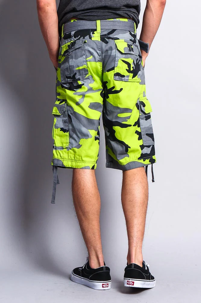 Camo Ripstop Belted Cargo Shorts - Image 20
