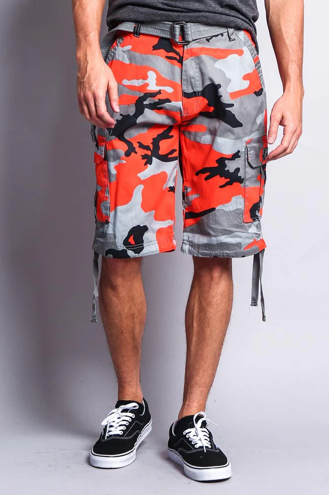 Camo Ripstop Belted Cargo Shorts - Image 22
