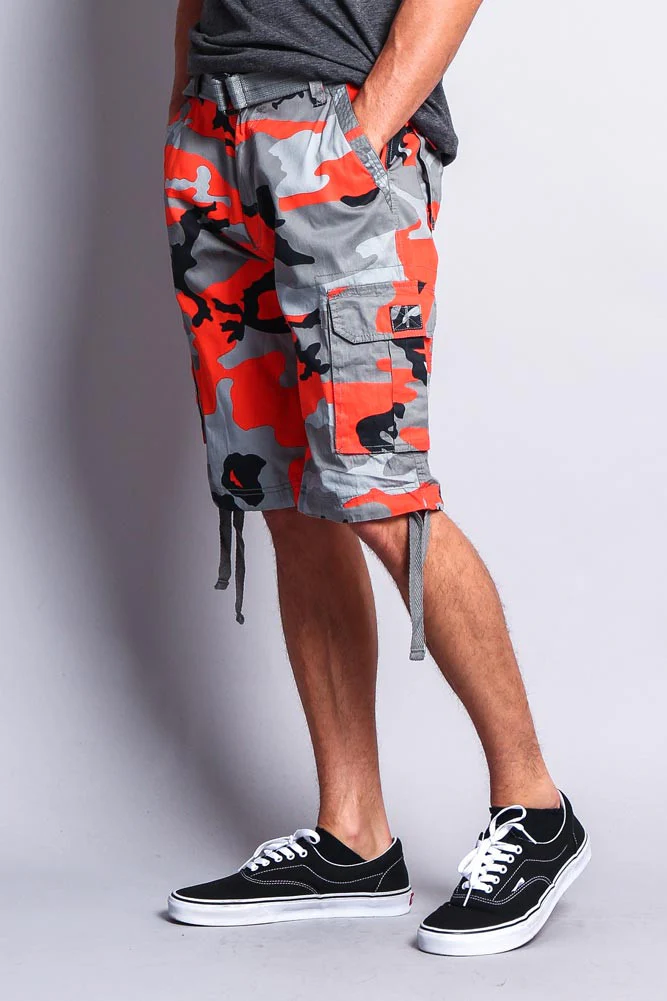 Camo Ripstop Belted Cargo Shorts - Image 23