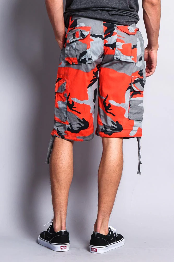 Camo Ripstop Belted Cargo Shorts - Image 24
