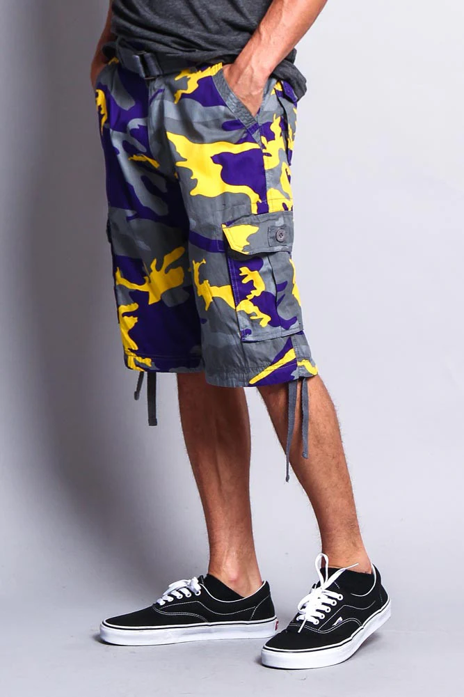 Camo Ripstop Belted Cargo Shorts - Image 27