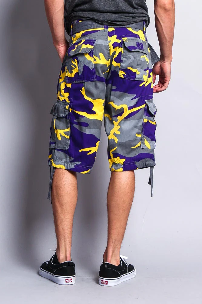 Camo Ripstop Belted Cargo Shorts - Image 28