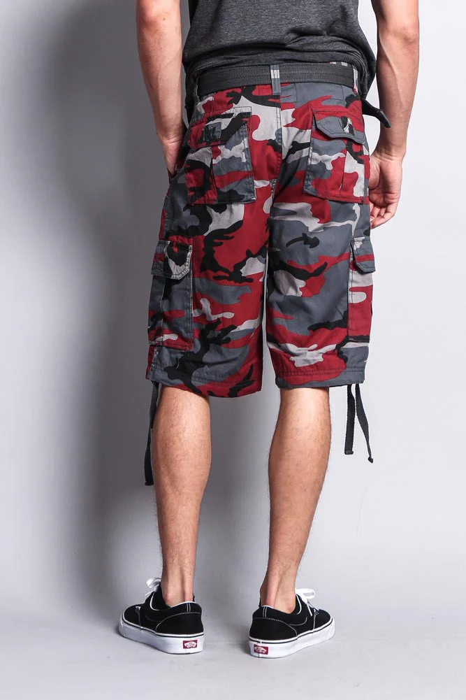 Camo Ripstop Belted Cargo Shorts - Image 32