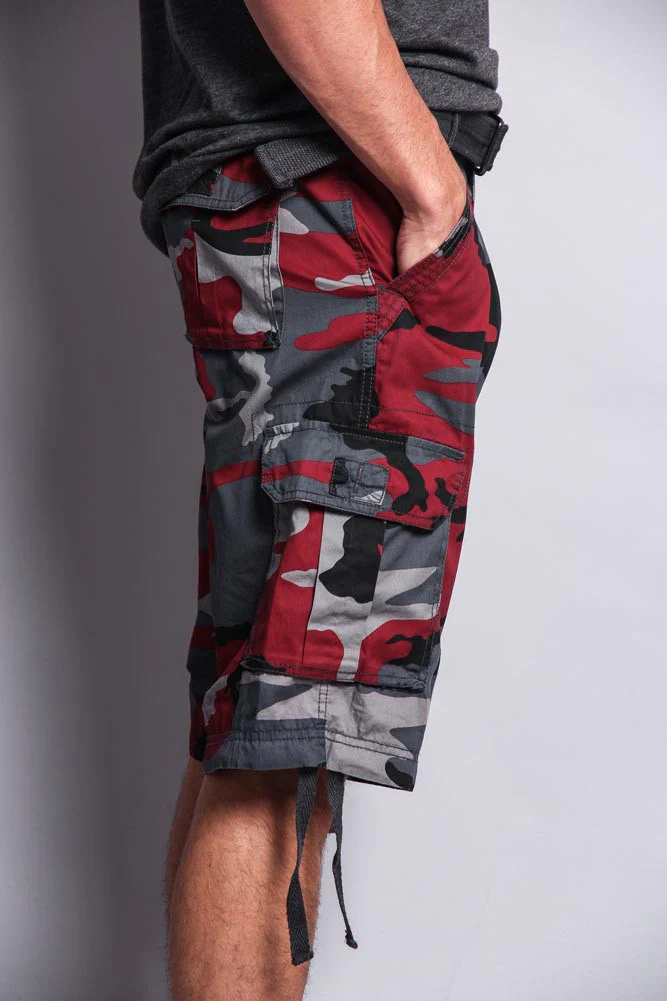 Camo Ripstop Belted Cargo Shorts - Image 33