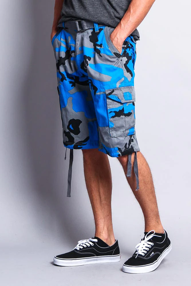 Camo Ripstop Belted Cargo Shorts - Image 35
