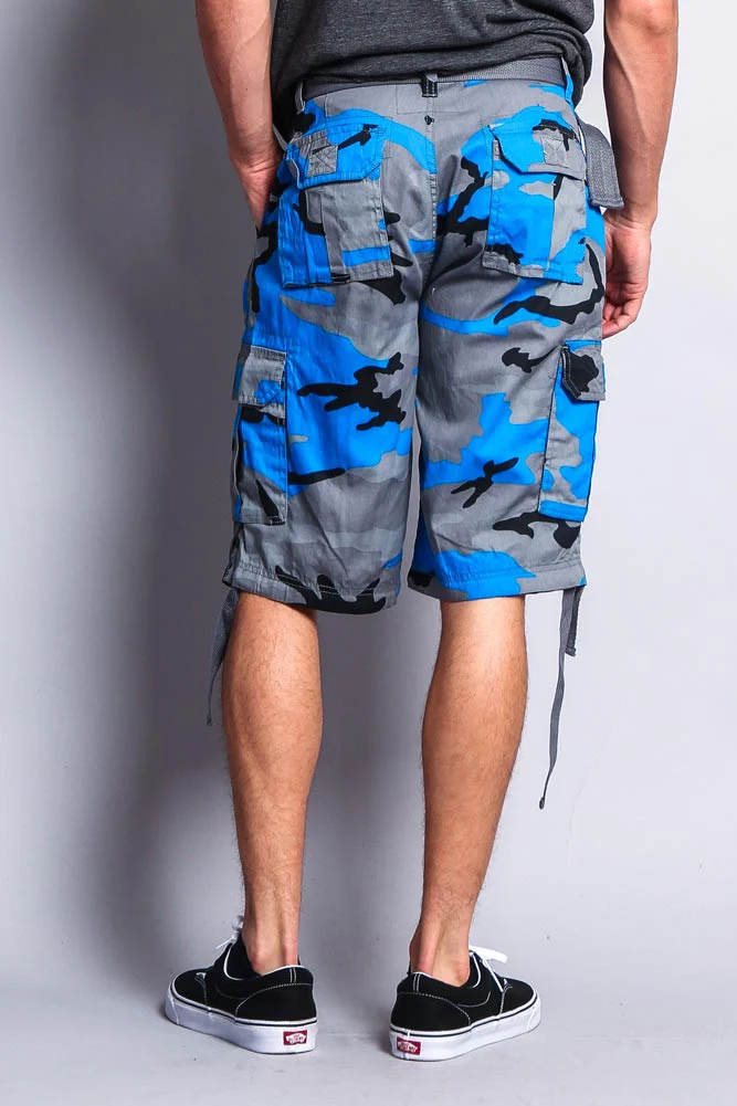 Camo Ripstop Belted Cargo Shorts - Image 36