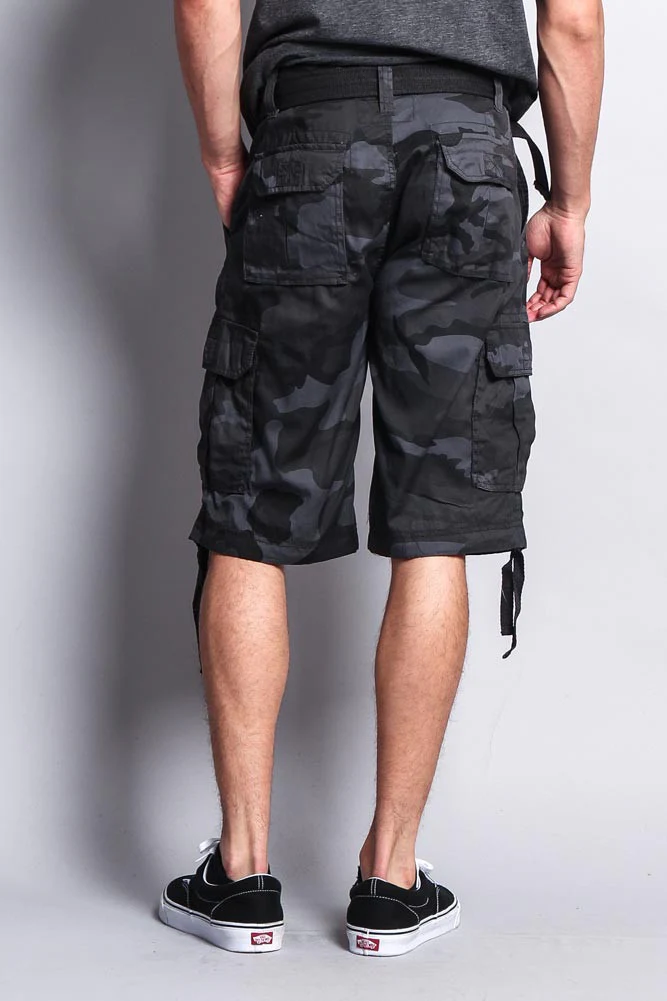 Camo Ripstop Belted Cargo Shorts - Image 7