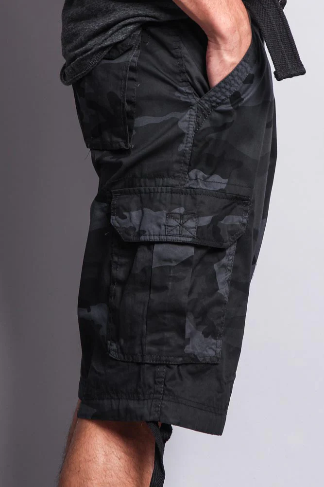 Camo Ripstop Belted Cargo Shorts - Image 9