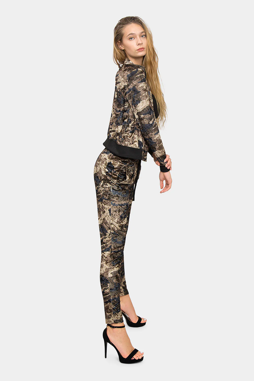 Camo Velour Velvet Track Suit - Image 4