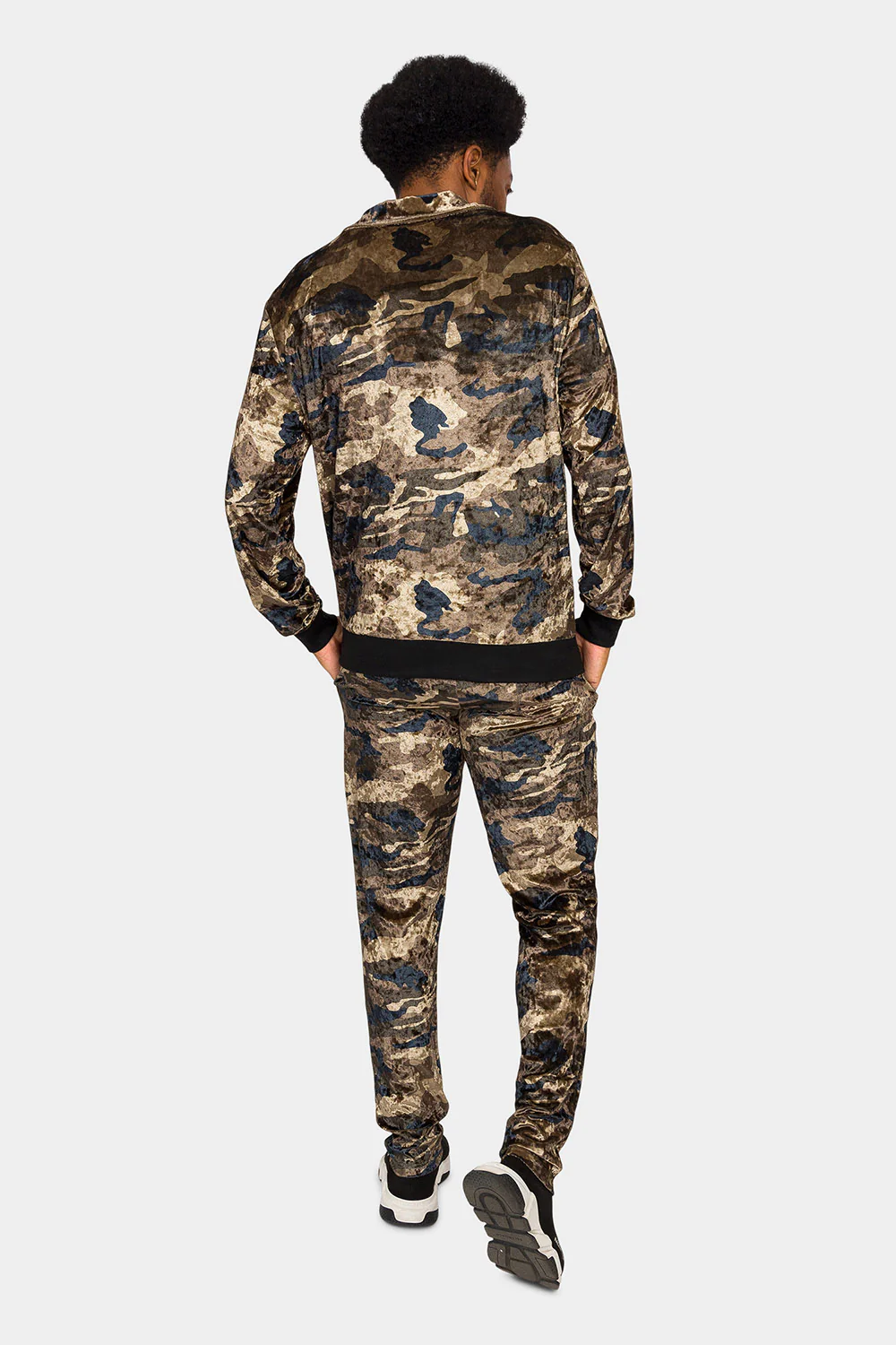 Camo Velvet Velour Track Suit - Image 3