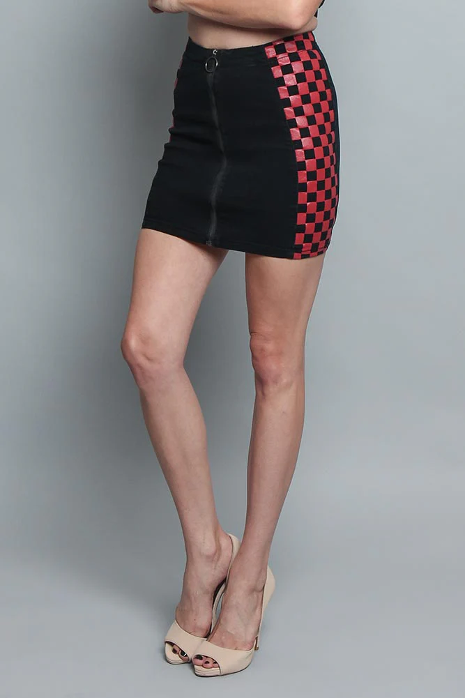 Checkered Striped Skirt - Image 10