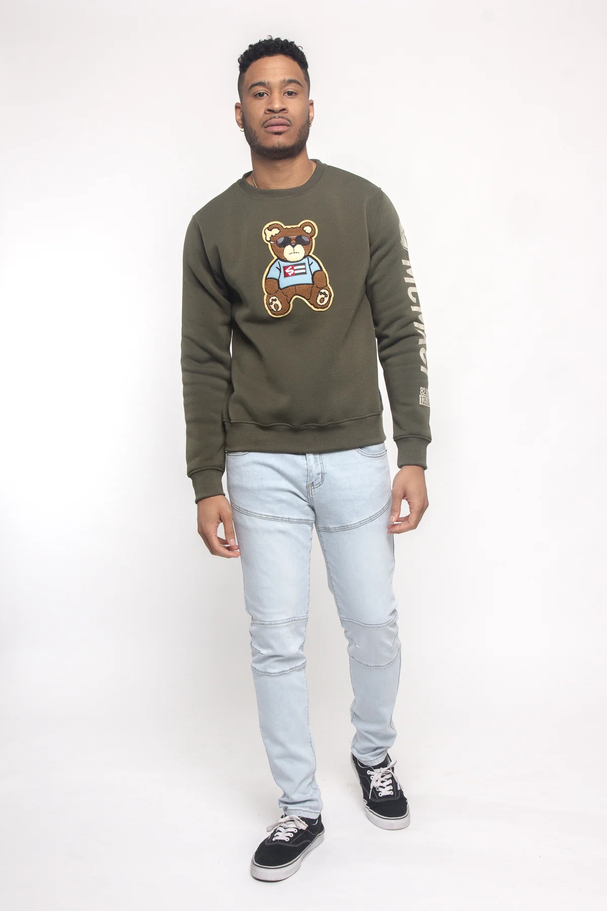 Chenille Bear Patch Fleece Crewneck - Image 11