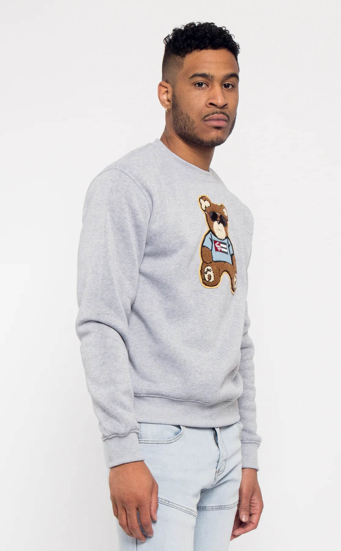 Chenille Bear Patch Fleece Crewneck - Image 5