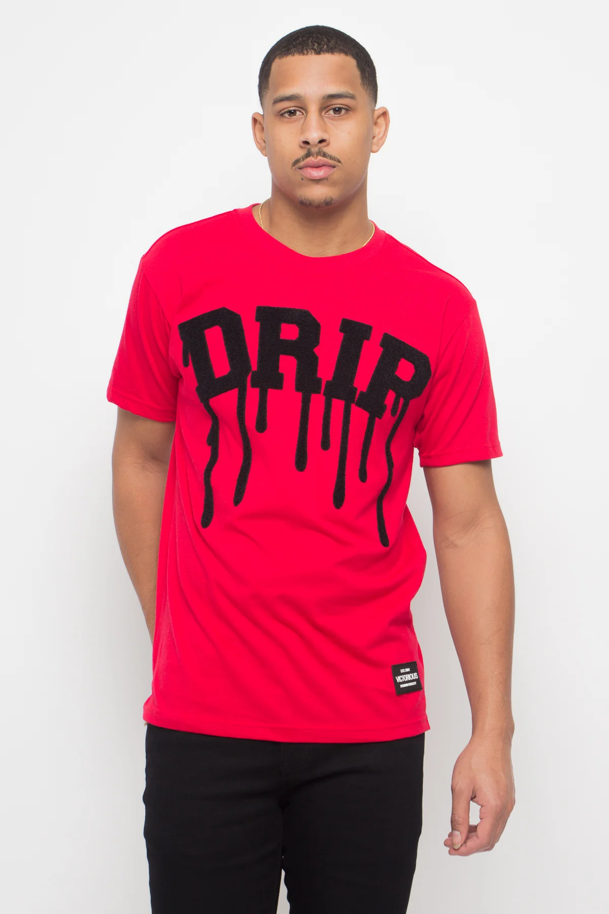 Chenille Patch Drip T-Shirt - Image 6