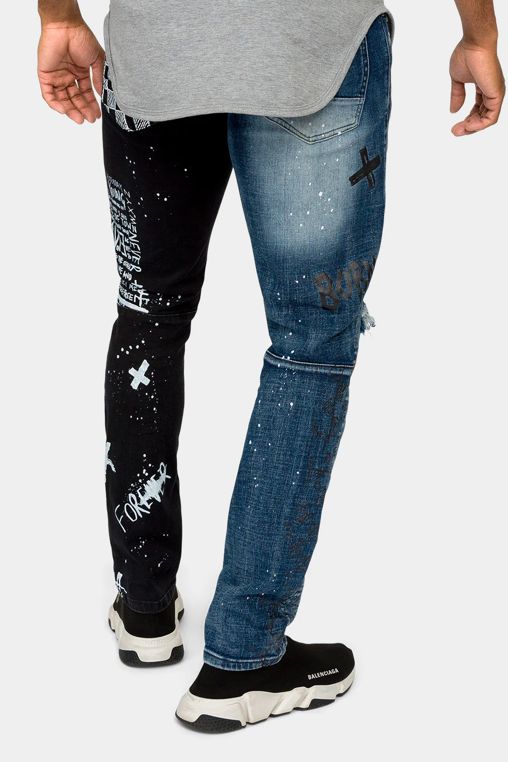 Color Block Fashion Denim Jeans - Image 3