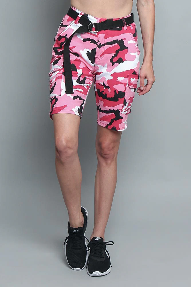 Color Camo Cargo Shorts - Image 10
