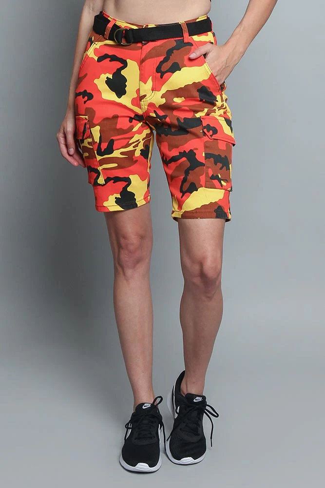 Color Camo Cargo Shorts - Image 5