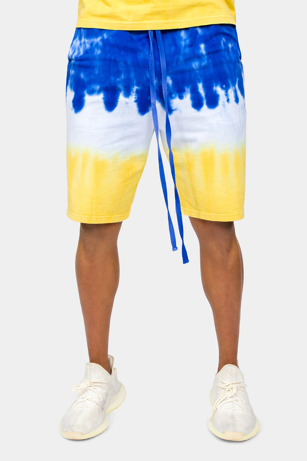 Colorblock Tie Dye Cotton Shirt Shorts Set - Image 12