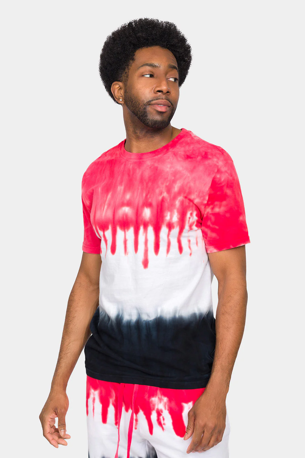 Colorblock Tie Dye Cotton Shirt Shorts Set - Image 5