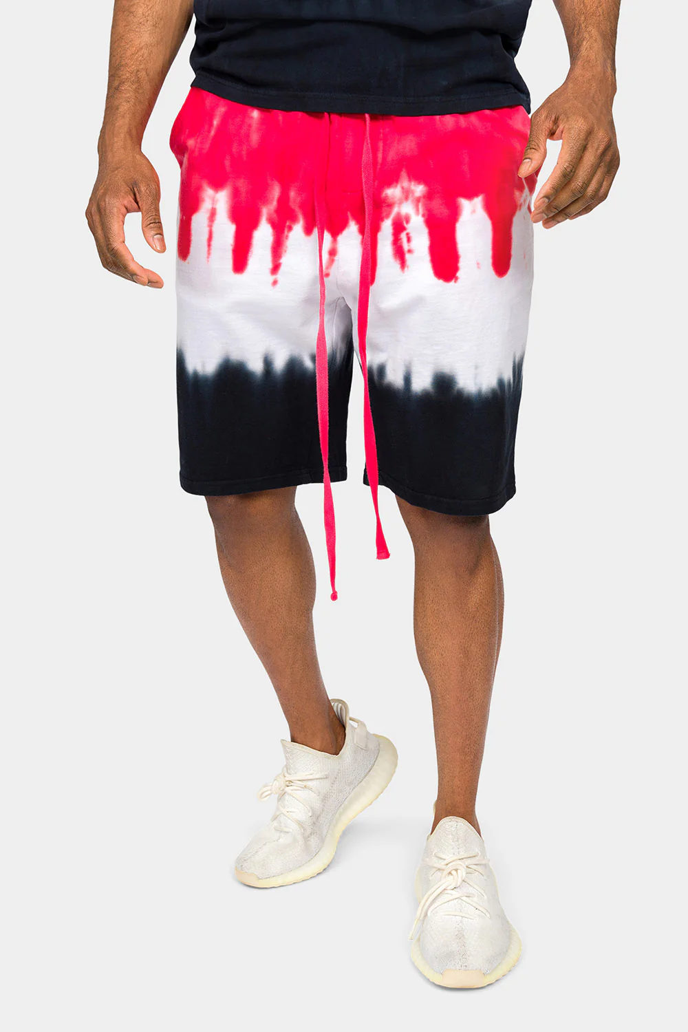 Colorblock Tie Dye Cotton Shirt Shorts Set - Image 6