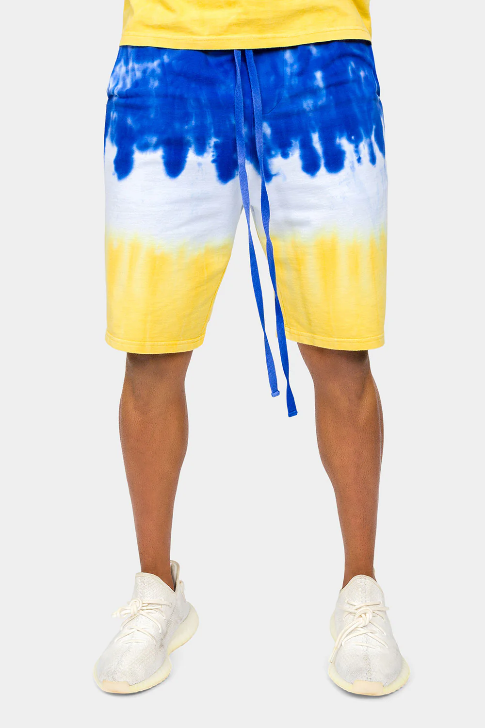Colorblock Tie Dye Cotton Shorts - Image 6