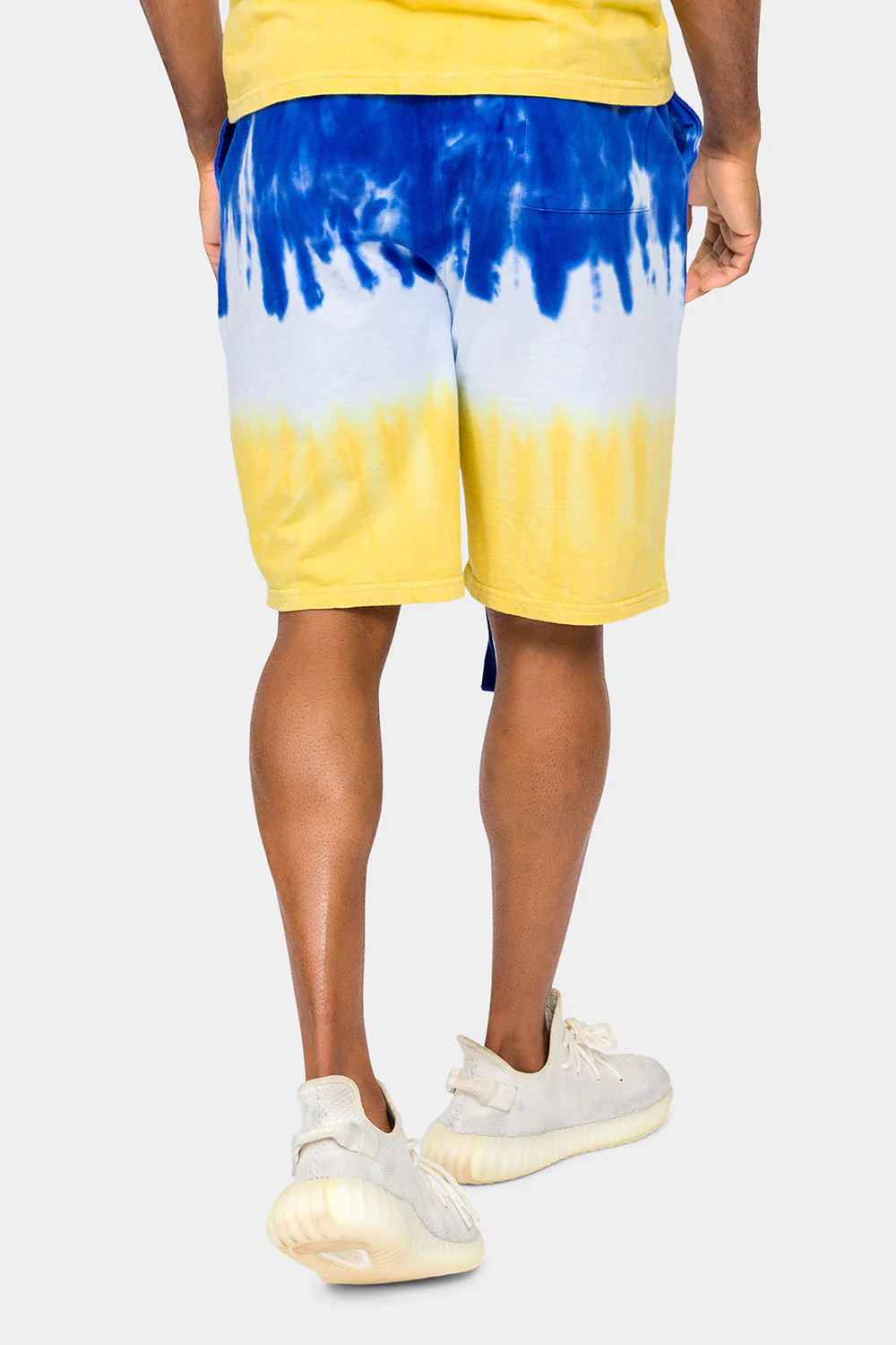 Colorblock Tie Dye Cotton Shorts - Image 8
