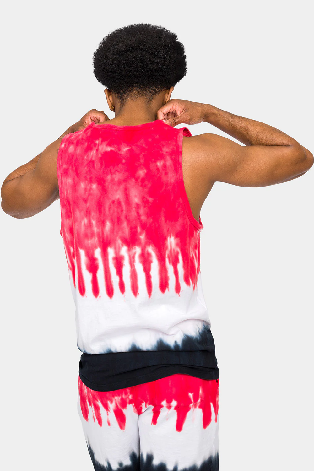 Colorblock Tie Dye Cotton Tank Top - Image 3