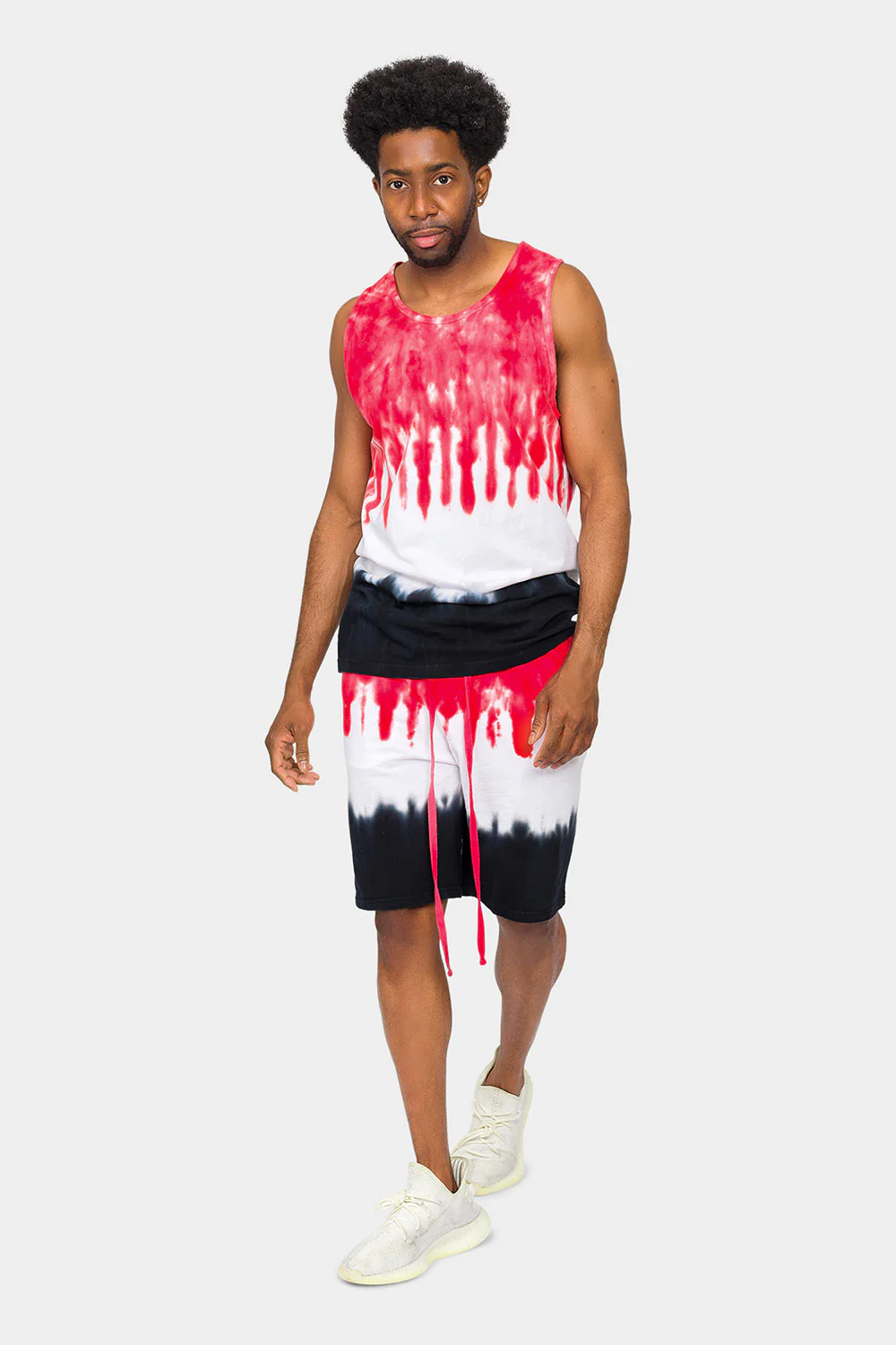 Colorblock Tie Dye Cotton Tank Top - Image 5