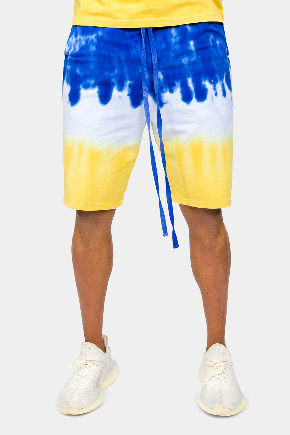 Colorblock Tie Dye Cotton Tank Top Shorts Set - Image 12