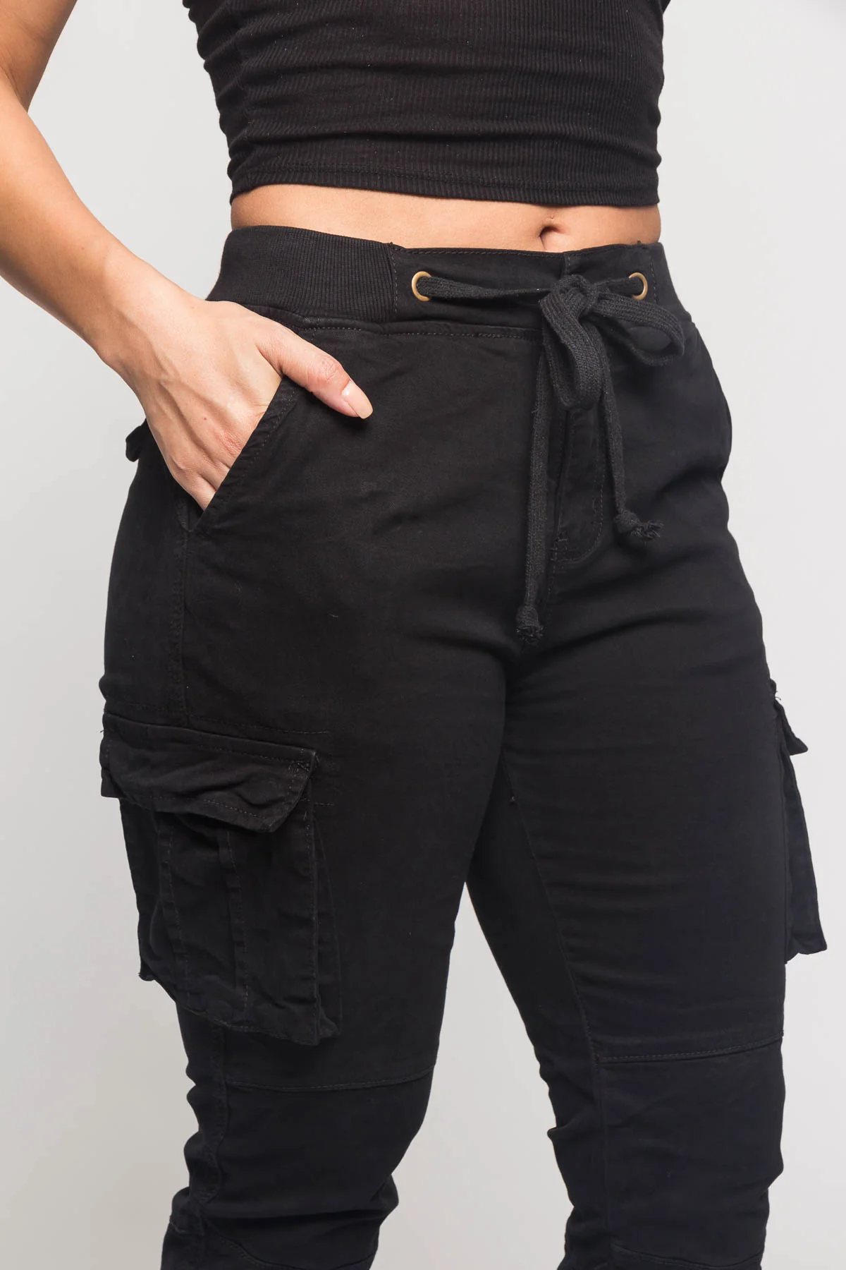 Women's Essential Colored Cargo Joggers - Image 10