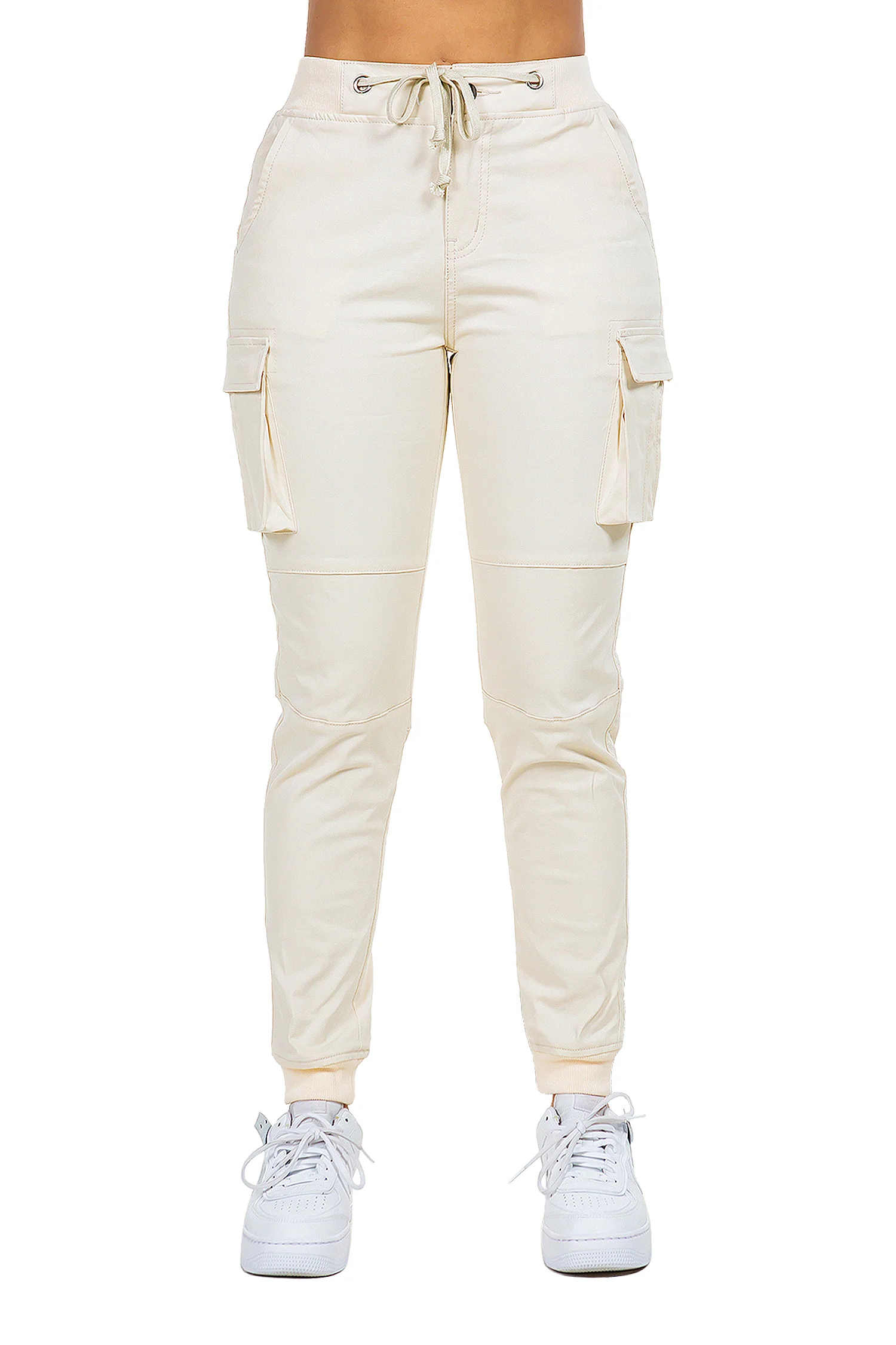 Women's Essential Colored Cargo Joggers - Image 28