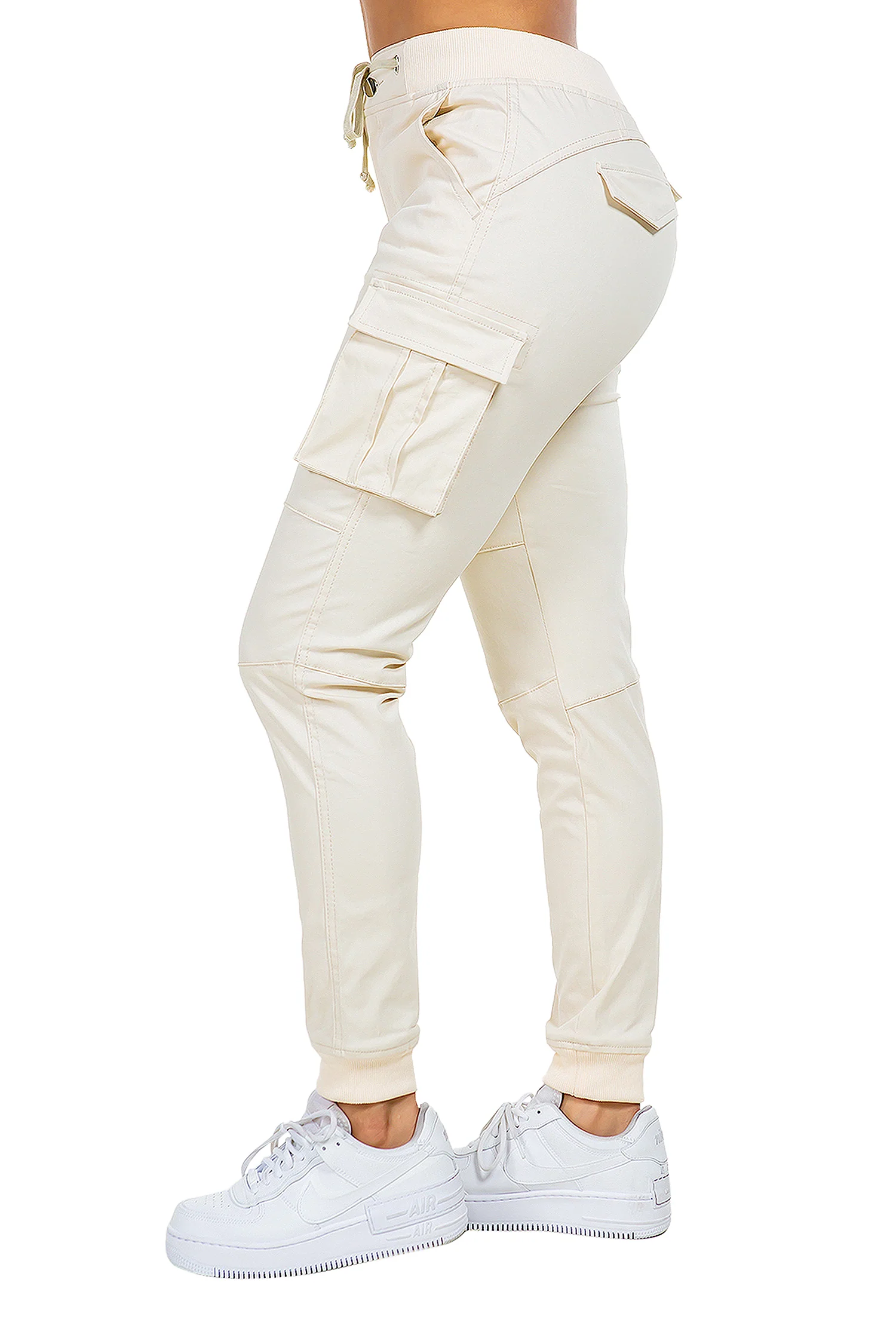 Women's Essential Colored Cargo Joggers - Image 29