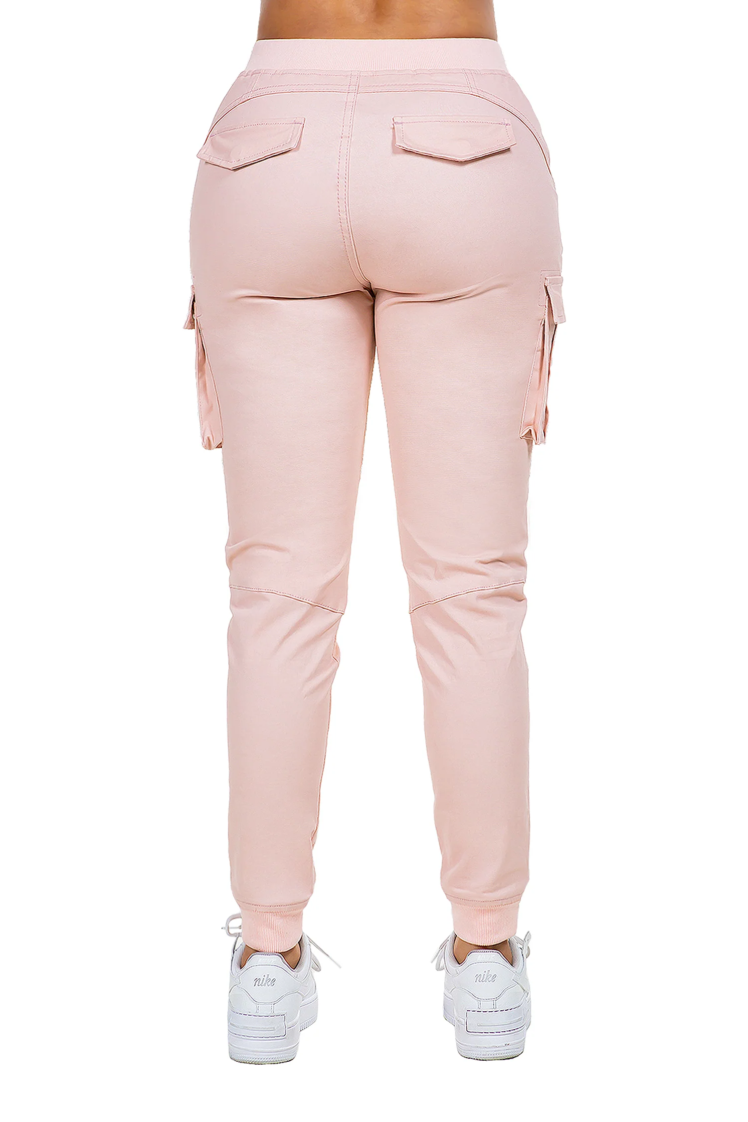 Women's Essential Colored Cargo Joggers - Image 35