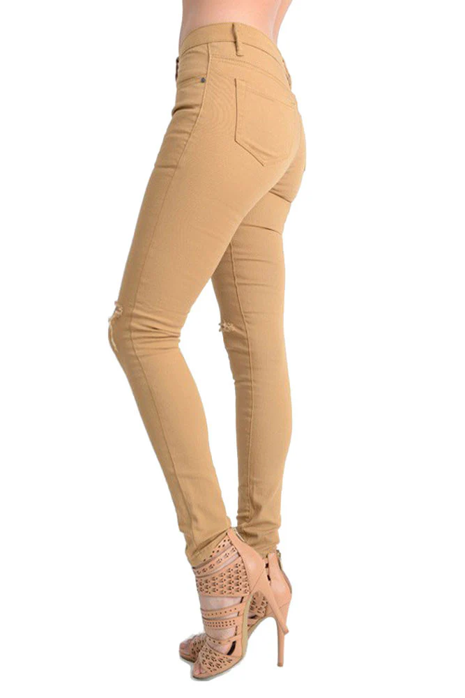 Colored Cut Skinny Fit Jeans - Image 14