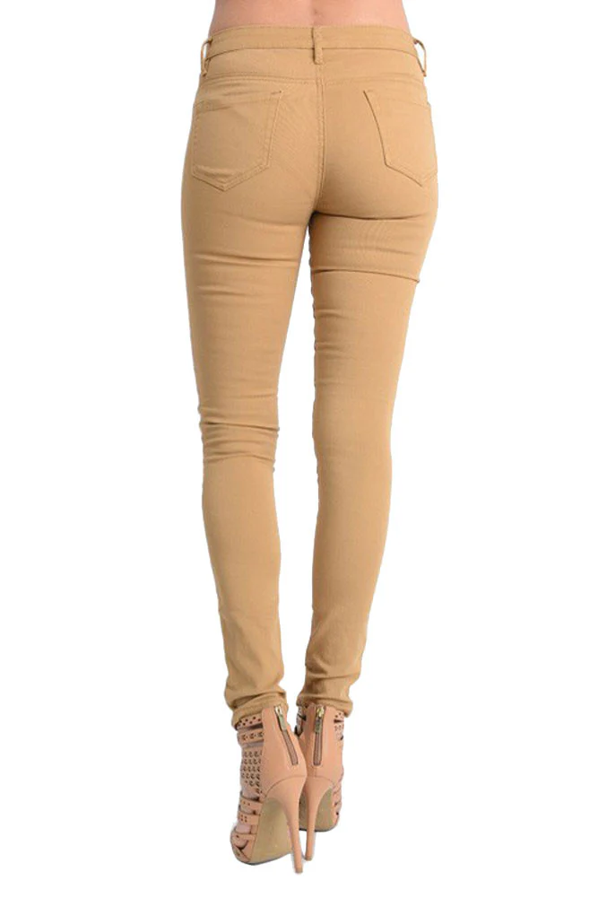 Colored Cut Skinny Fit Jeans - Image 15