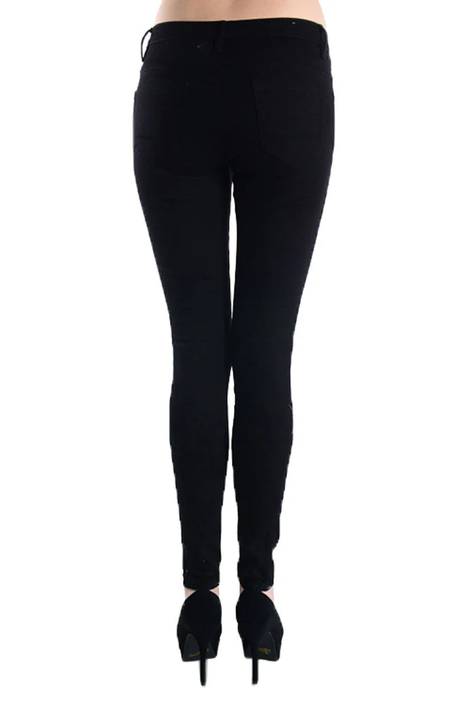 Colored Cut Skinny Fit Jeans - Image 7