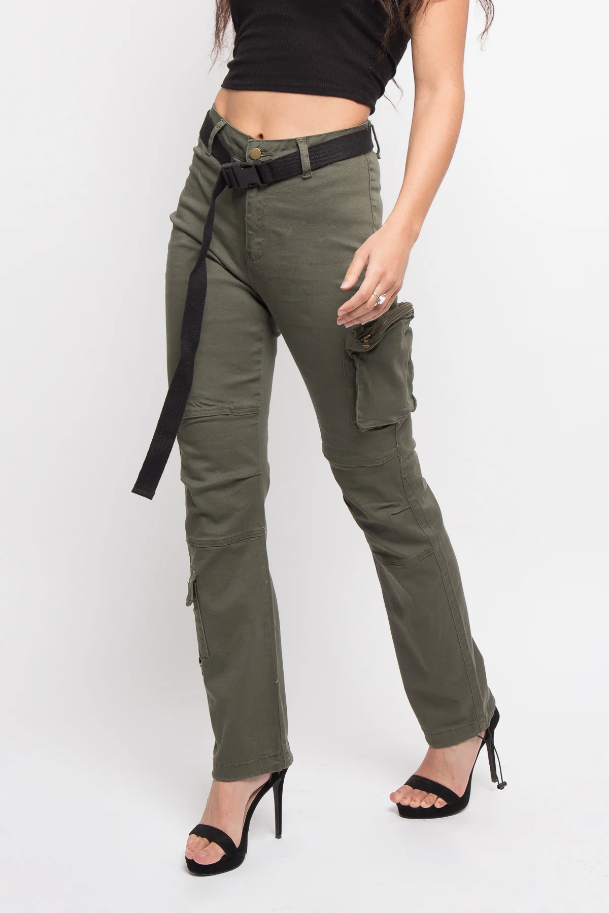 Colored Utility Jogger with Belt - Image 14