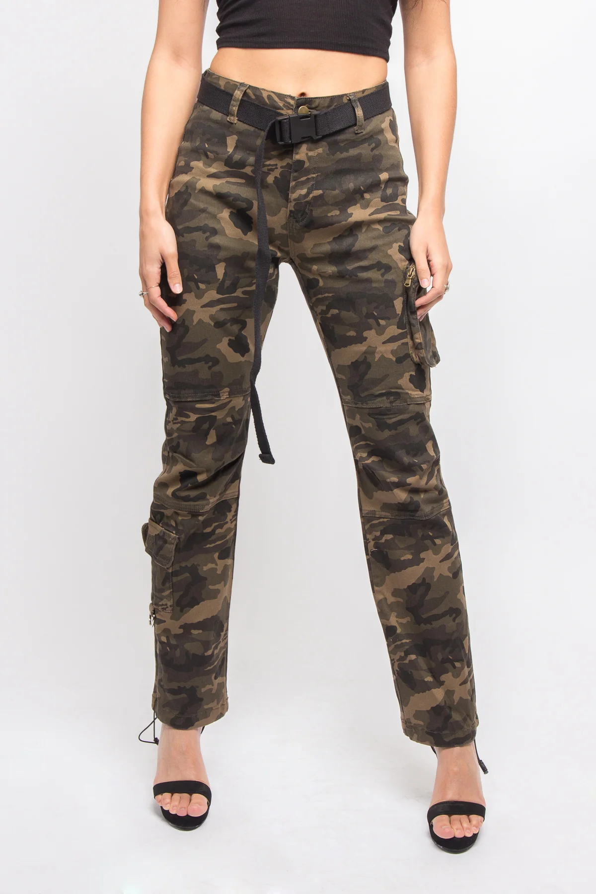 Colored Utility Jogger with Belt - Image 2