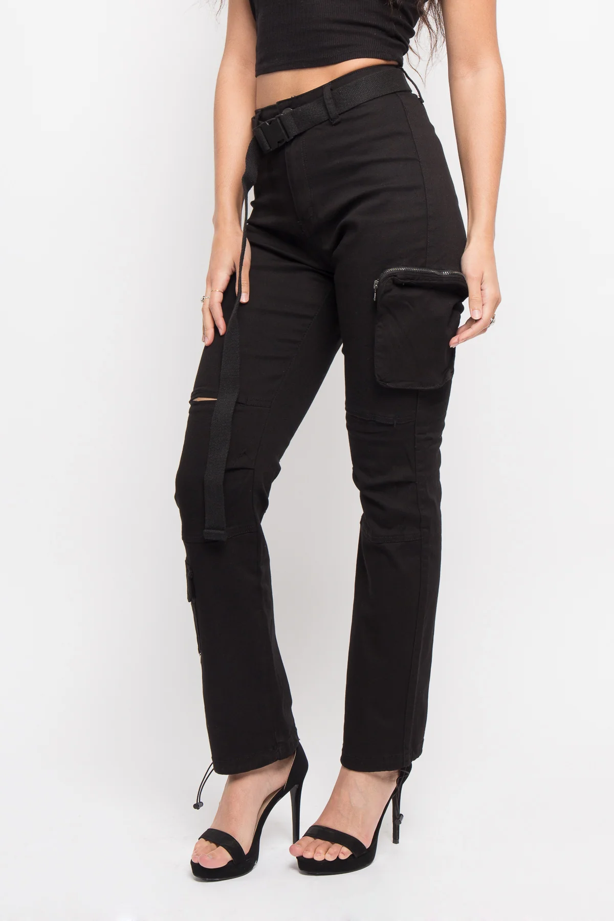 Colored Utility Jogger with Belt - Image 5