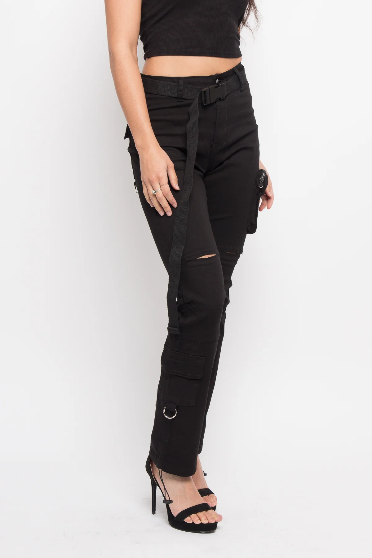 Colored Utility Jogger with Belt - Image 7