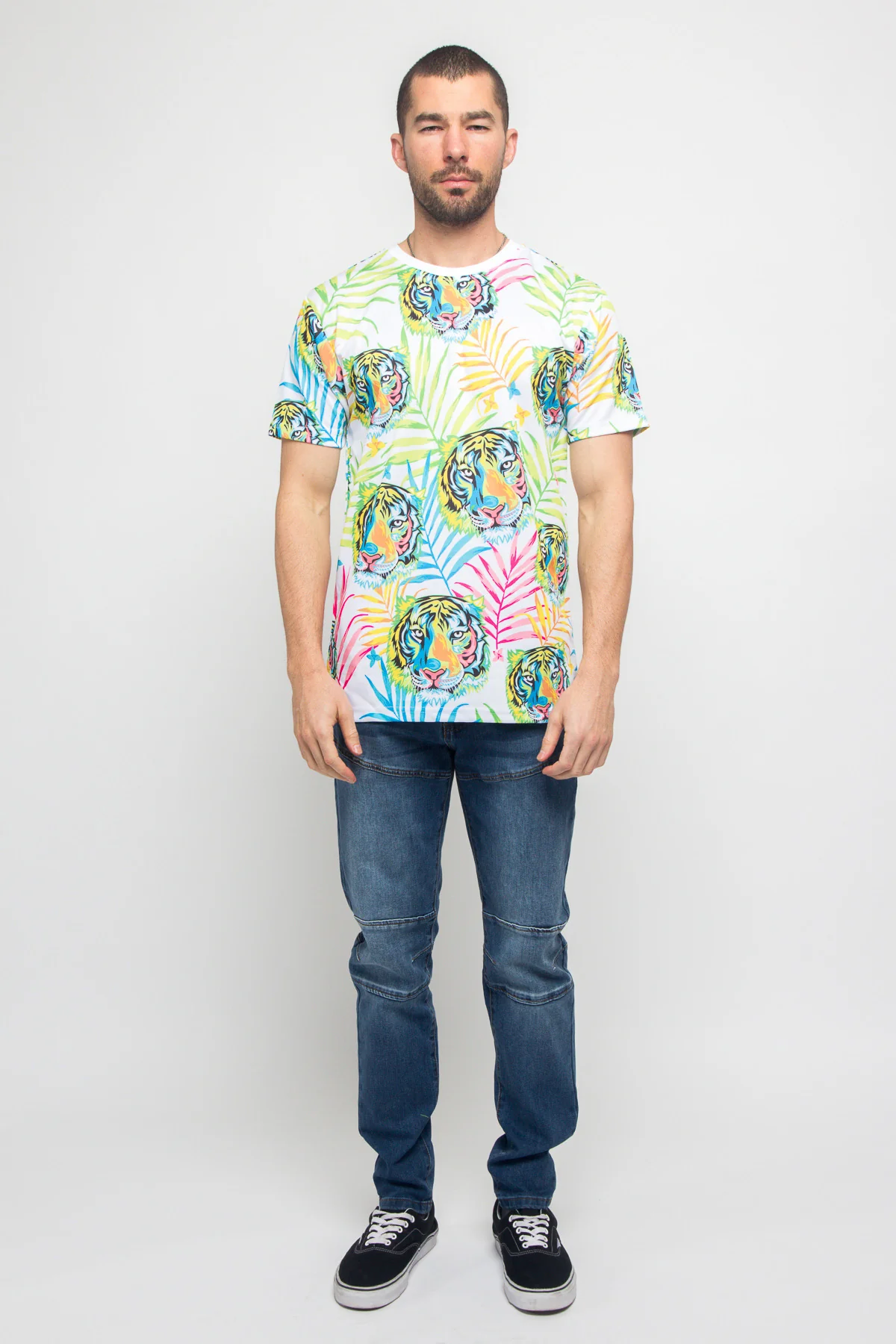 Colorful Floral Tiger T-Shirt - Image 10