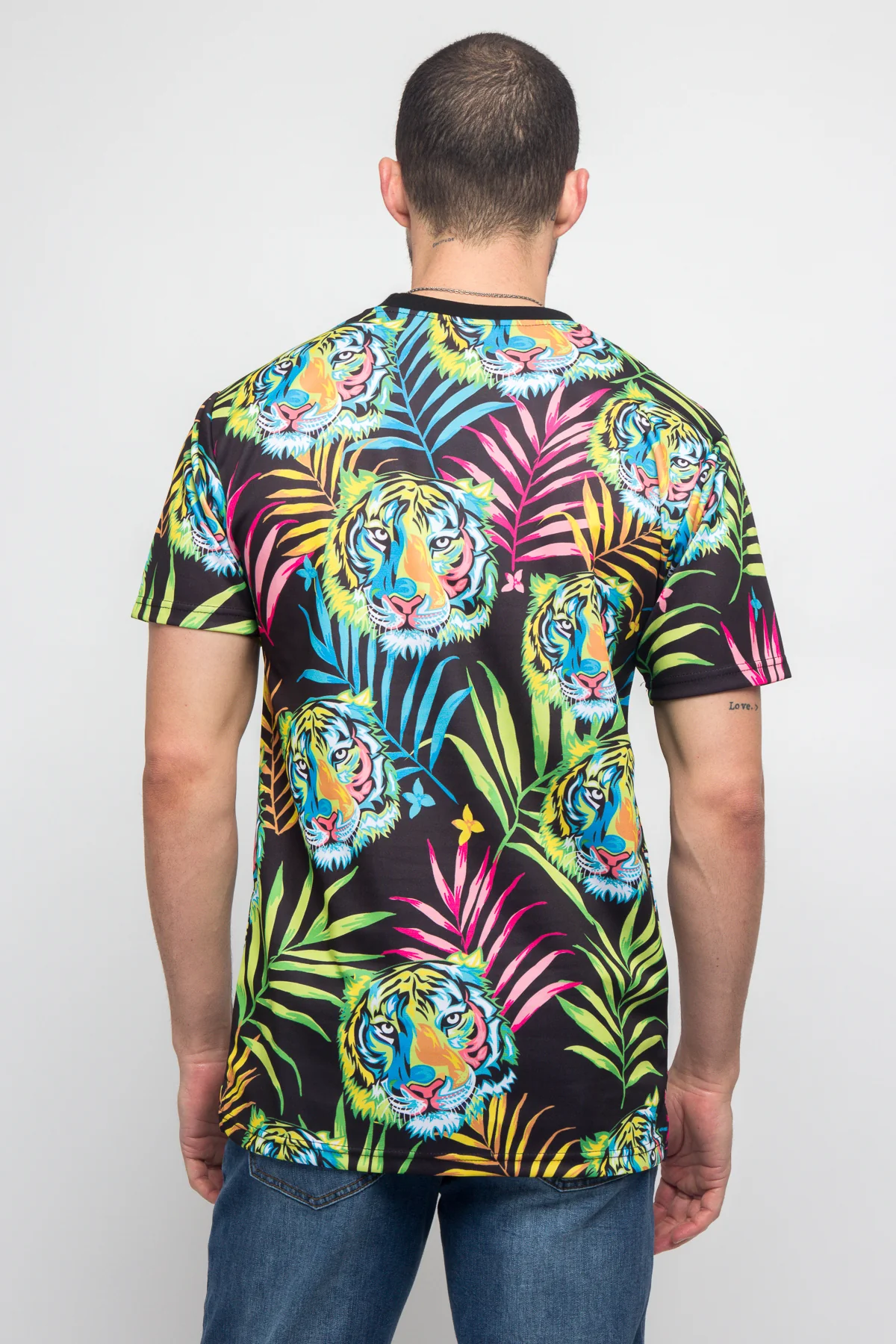 Colorful Floral Tiger T-Shirt - Image 4